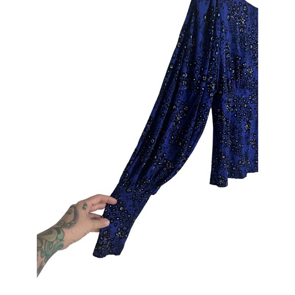 Free People Miss You top with ballon sleeves low cut back cropped size XS - Picture 3 of 5